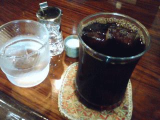 福井県小浜市遠敷　ランプ　アイスコーヒー